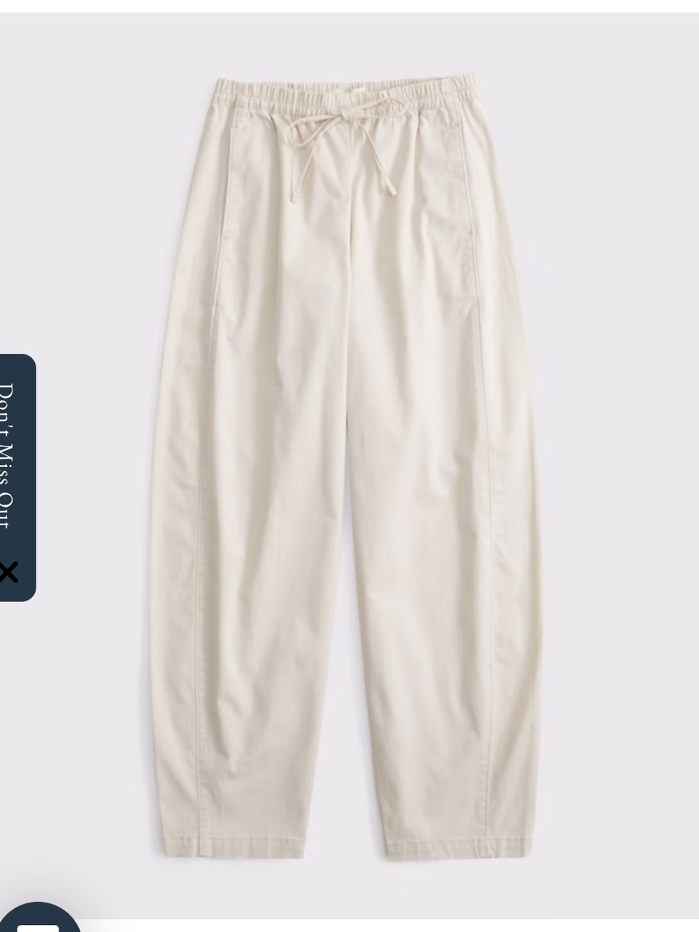 Abercrombie Twill Barrel Pull on pant